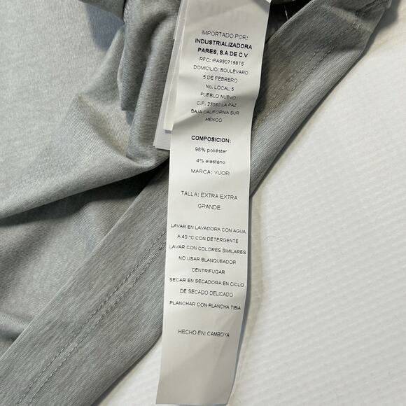 Vuori Strato Tech Polo Golf Shirt Mens XXL 2XL Gray Performance Chileno Bay - Picture 7 of 16